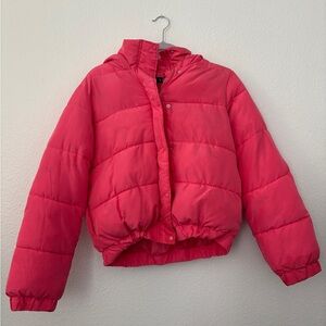 Missguided Women's Puffer Jacket in Bright Pink